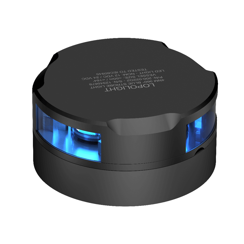 [LL-200-022G2-B] Lopolight 2nm 360° Blue Fuelling, black anodized