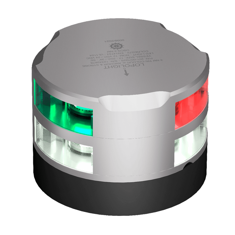 [LL-201-007G2 30M] Lopolight 2nm Tricolor - Anchor, silver anodized