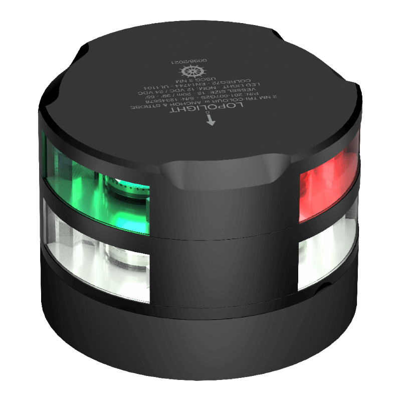 [LL-201-007-FB-B] Lopolight 2nm Tricolor, Anchor, black anodized