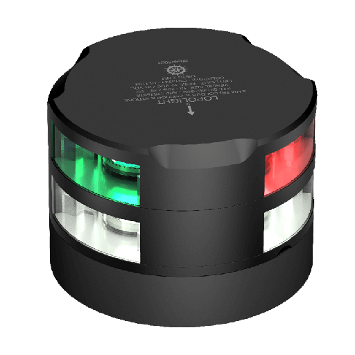 [LL-201-007G2S-B] Lopolight 2nm Tricolor, Anchor w/Strobe, black anodized