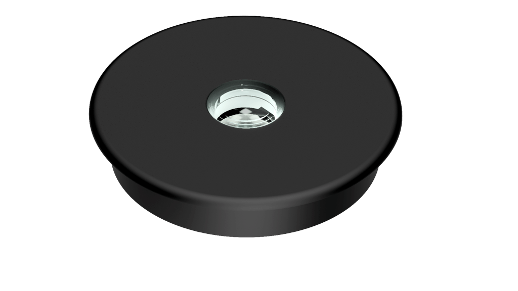 [LL-400-221-B] Lopolight proyector de cubierta, luz blanco/blanco/rojo, mont. empotrado, negro