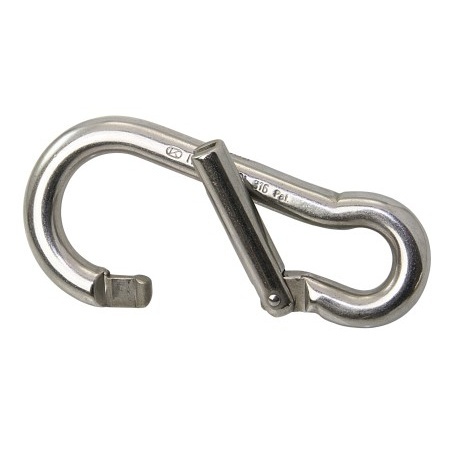 [KG-6212V] KONG Gancho mosquetón de acero inoxidable con guardacabos ‘GENIUS’ 120mm 