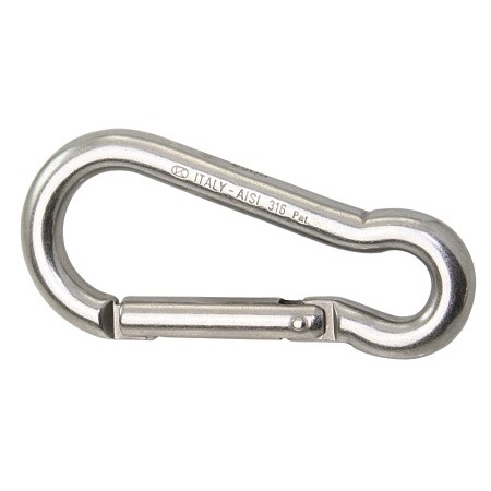 [KG-6270] KONG Crochet mousqueton acier inoxydable AISI316 avec cosse 70mm 