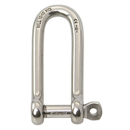 [WI-SR1233] Wichard shackle, straight shape (D-shape long) with self-locking bolt