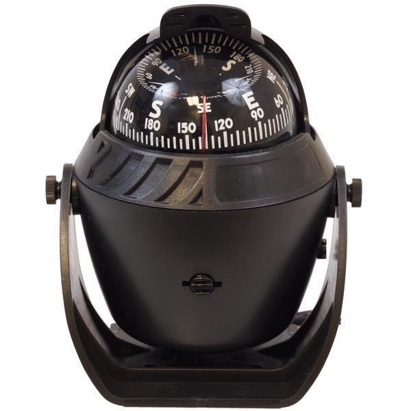 [QM-1111714] 1852 Bussola da incasso con illuminazione e rosa compensata diametro=70mm nera
