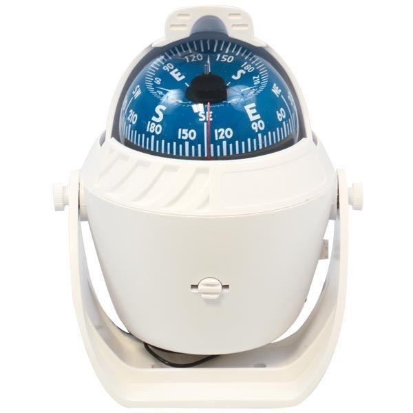 [QM-1111715] 1852 Bussola da incasso con illuminazione e rosa compensata diametro=70mm bianca
