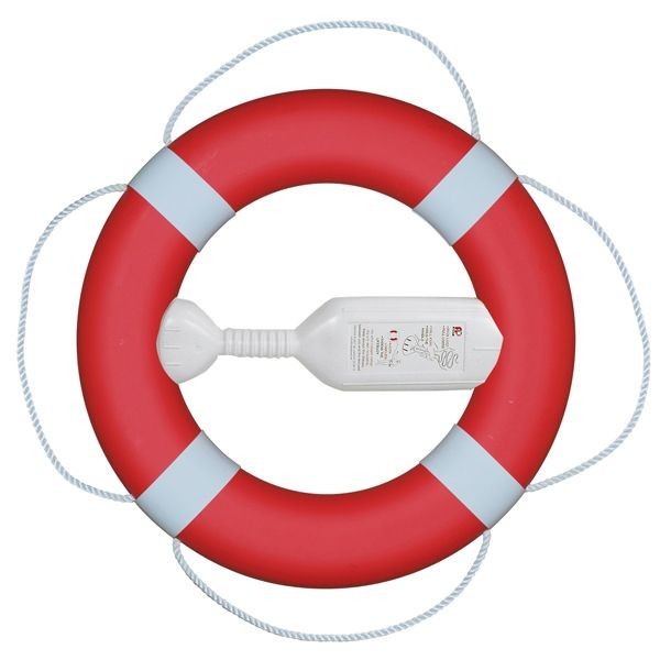 [FP-1161087] Bouée de sauvetage 380 rouge avec ligne de jet