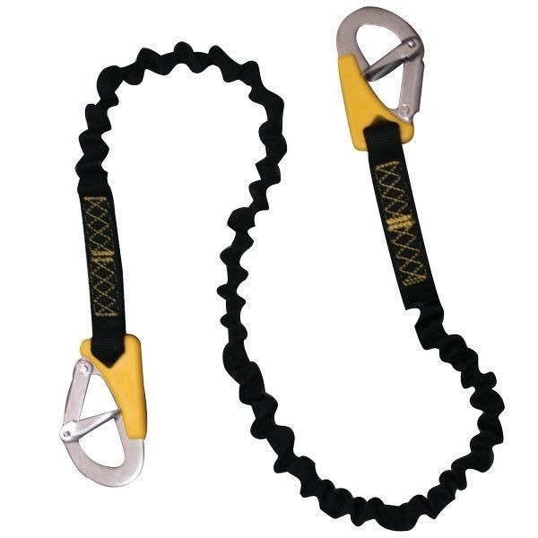[LA-1186154] Lalizas Lifeleine elastica con 2 moschettoni di sicurezza L=120-180cm