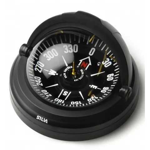 [SV-6641-125-4-MS] Silva Compass 125FTC Pacific Black with Compensator, Southern Hemisphere