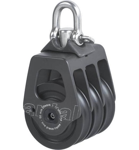 [AN-00605] Antal OPF Triple Block Ø60 with Shackle (F6 Mainsheet)