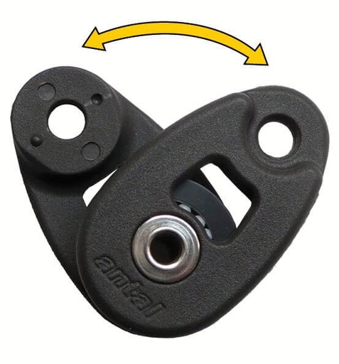 [AN-9030/B] Antal Mini poulie ouvrante Ø32 - Noir