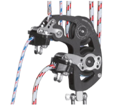 [AN-992.602] Antal Mainsheet Double Block with Double Camcleat, for F4