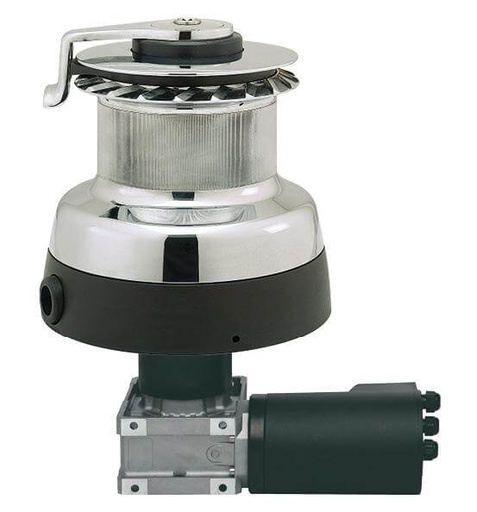 [AN-W90.3EH24/CH] Antal 90 électrique 3 vitesses (horizontal) 24V Maxi Winch en bronze chromé (manuel 3 vitesses)