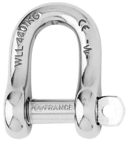 [WI-1403] Wichard D-Schäkel mit gefangenem Bolzen - Ø 6 mm