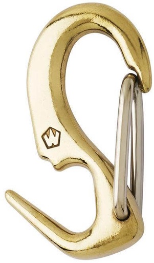 [WI-72483] Wichard Brass one hand sail snap - Length: 55 mm