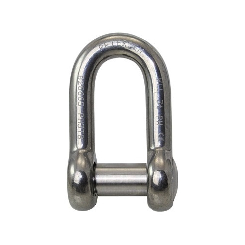 [P-PH1TB] Petersen High Tensile Stainless Steel D Shackle - 1T, 10mm, Type B