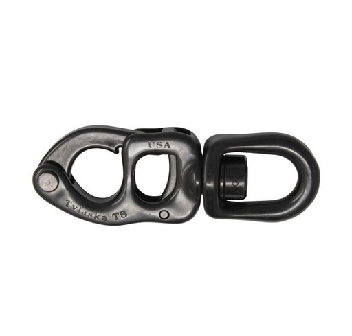 [T-T08-SB-BK] Tylaska T8S standard bail snap shackle - Black