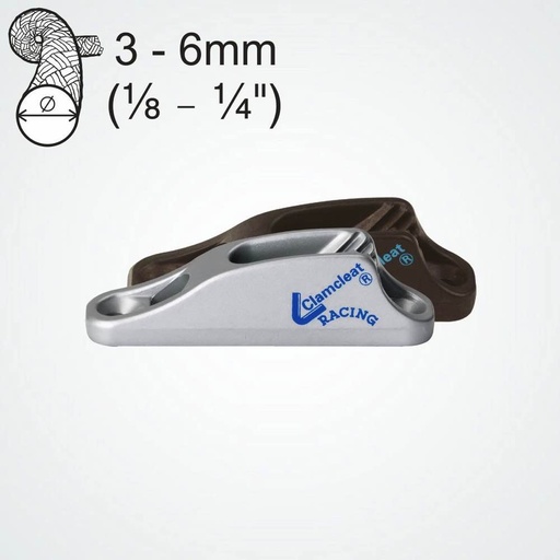Clamcleat MK1 Racing Junior Aluminium Rope Cleat for 3-6mm Lines