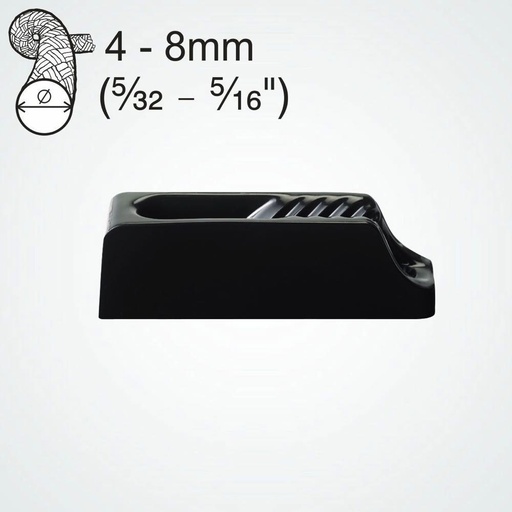 [CC-CL231] Clamcleat CL231 Midi Taquet coinceur en nylon avec passe-bout intégré pour cordages de 4-8mm