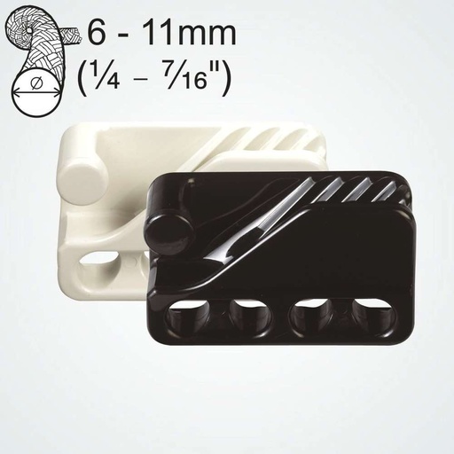 Clamcleat CL234 Mordaza de nylon para cabo de defensa para cabos de 6-12mm