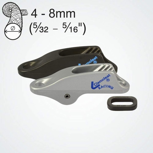 Clamcleat CL253 Mordaza de trapecio y vang para cabos de 4-8mm