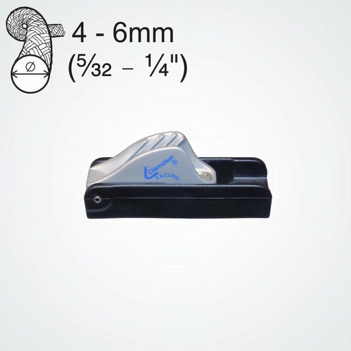 [CC-CL257] Clamcleat CL257 Strozzatore mini in alluminio Racing Auto-Release per cime da 4-6mm