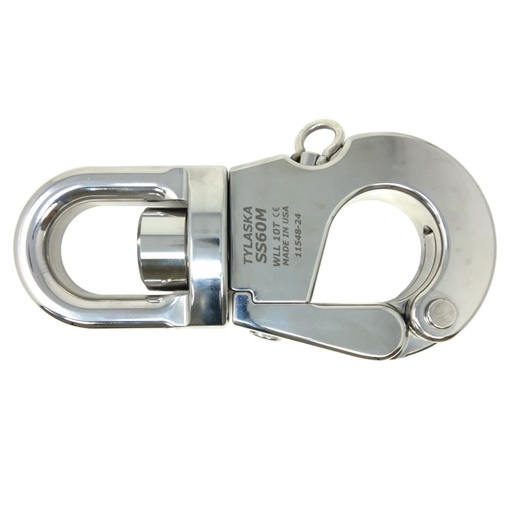 [T-TY5160] Tylaska Tylaska SS60M Crochet de levage certifié à axe plongeur - Anse standard