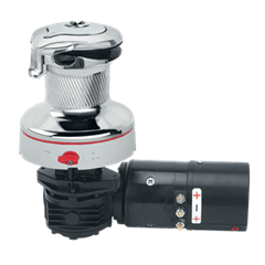 [H-40RWCCC24H] Harken 40 2-Speed Electric (Horizontal) 24V All Chrome Radial Rewind Winch (2-Speed Manual)