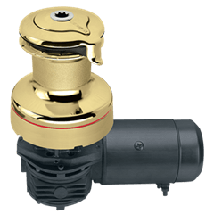 [H-46.2STEBBB24H] Harken 46 Elettrico a 2 velocità (Orizzontale) 24V Verricello Radial in bronzo lucidato (Manuale a 2 velocità)