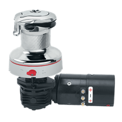 [H-46RWCCC12H] Harken 46 Eléctrico 2 velocidades (Horizontal) 12V Winche Radial Rewind totalmente cromado (Manual 2 velocidades)