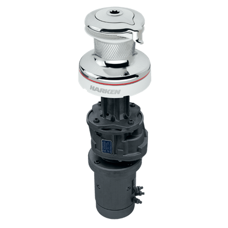 [H-50.2STECW24V] Harken 50 2-Gang Elektrisch (Vertikal) 24V Weiß Radial Winsch (2-Gang manuell)