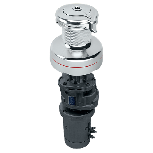 [H-70.2STECCC12V] Harken 70 2-Speed Electric (Vertical) 12V All Chrome Radial Winch (2-Speed Manual)