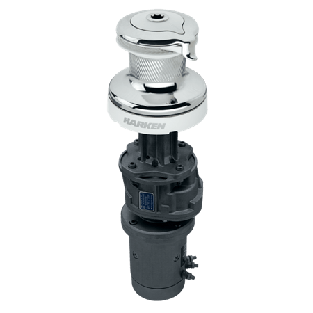 [H-70.3STECW12V] Harken 70 3 vitesses électrique (vertical) 12V Winch Radial blanc (manuel 3 vitesses)