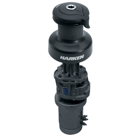 [H-80.3STEP24V] Harken 80 3 Vitesses Électrique (Vertical) 24V Winch Performa en aluminium (Manuel 3 vitesses)