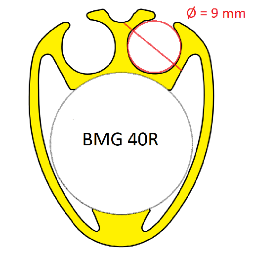 [B-901103115] Bamar Sezione profilo BMG40R - 1.5m