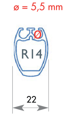 [F-FF-R14] Facnor Sección de perfil R14 - Elíptica