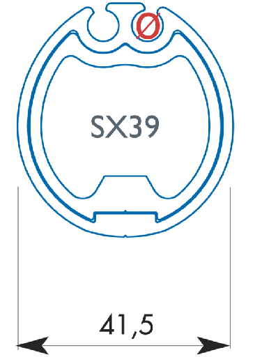 [F-FF-SX39] Facnor Foil Section SX39 - Rounded