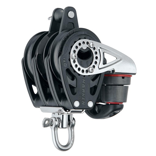 [H-2141] Harken 57mm Triple Carbo Ratchet Block with Cam & Becket