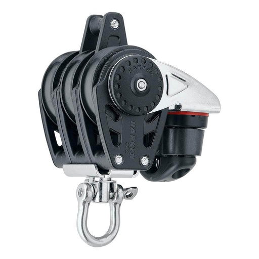 [H-2648] Harken 40mm Triple Carbo Block w/Cam Cleat and Becket