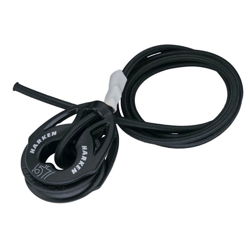 [H-7360] Harken Bloque Carbo 57mm - Montaje en candelero, Reflex, elástico