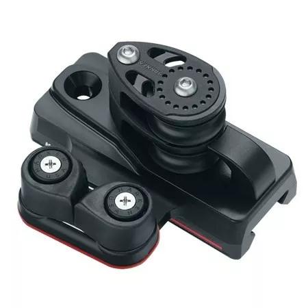 [H-E2756] Harken Control de extremo ESP 27mm — Polea doble, Mordaza de leva, Juego de 2