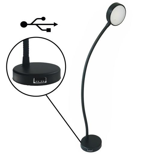 Mantagua GLENAN Kartentischlampe - Horizontaler Sockel, USB A