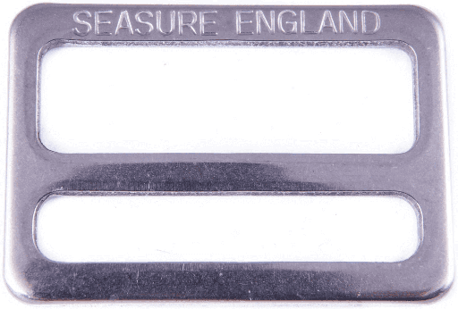 [SU-06.84] Sea Sure Fibbia piatta 3 barre in acciaio inox per fettuccia 50mm